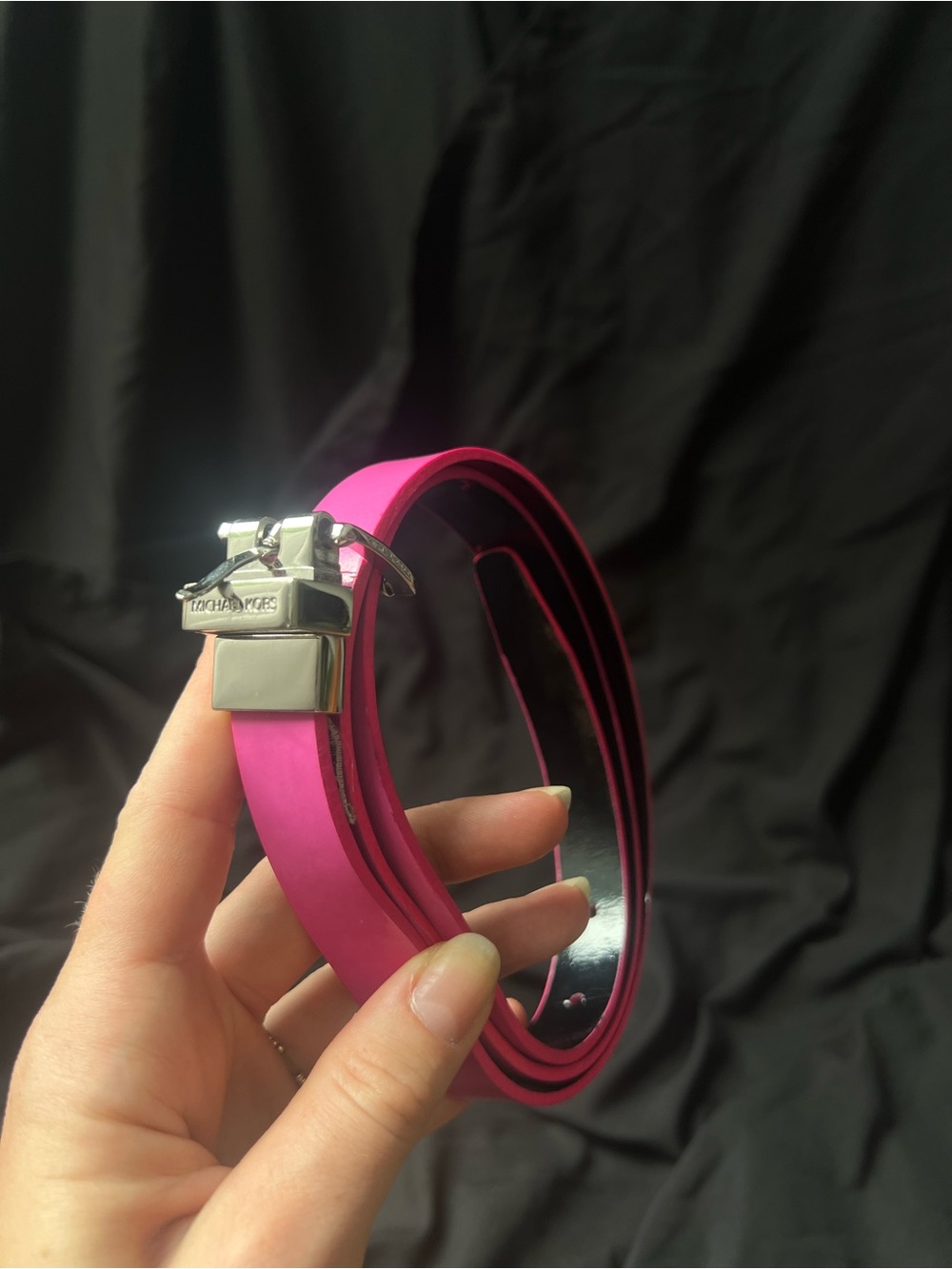 Michael Kors Hot Pink Patent Leather Belt - Picture 6 of 6